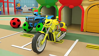 Learn Transport And Super Motorcycles With Soccer Balls Wheels In Cartoon For Kids